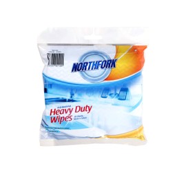 Northfork Heavy Duty Antibacterial Perforated Roll Wipe, Blue (Pack of 10)