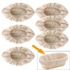 6Pcs Bread Proofing Basket Cloth Rattan Baking Dough Basket Cover
