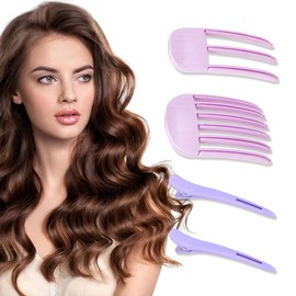 OPVYAEU Pack of 2 Volume Clips Hair for Fluffy Bangs, Volume Clip for Hairline, Hair Clip No Imprint Hair Root Lifting Clips for Men and Women, Purple