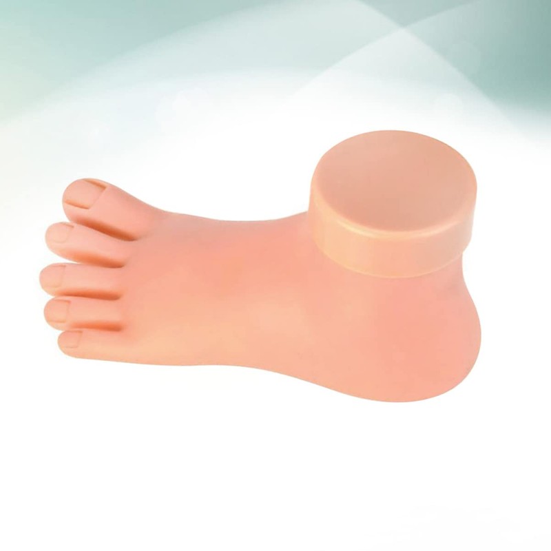 Baluue 1pc Plastic Foot Model Nail Art Practice Tool Real