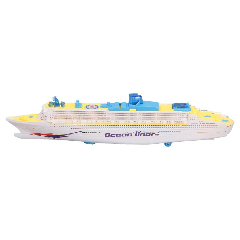Kids Cruise Ship Model Sound Effects LED Light Universal Rotation