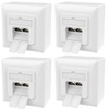 RedStar24 4x Cat6A Universal Network Socket with 2x RJ45 Ports