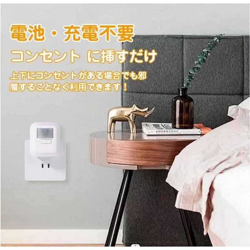 Motion Sensor Light, Outlet, Brightness Adjustment Function (10 Levels), Footlight,