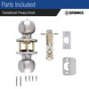 BRINKS – Transitional Privacy Locking Interior Ball Door Knob, Satin