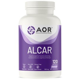 AOR AOR ALCAR Acetyl-L-Carnitine 500mg 120 Caps 30-Day Supply - L-Carnitine Supplement for Energy Support, Cognitive Performance, Mental Clarity, Non-GMO, Vegan, Convenient Format for a Balanced Lifestyle