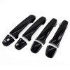 S SIZVER Exclusive Glossy Black Series Stick-On Door Handle Overlays