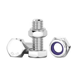Drenky Pack of 10 Screws M8, Hexagonal Screw Bolts and Nuts Stainless Steel A2 V2A M8 x 16 mm Stainless Steel Screws for Machines, Furniture, Cars, Ships, 3D Printing