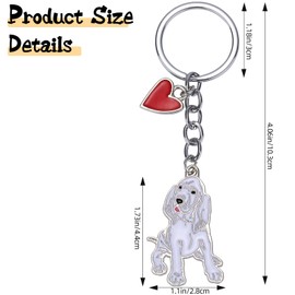 HUAAPLEGO Cute Pets Dog Keychain Portable Metal Puppy Key rings Basset Hound Dog Themed Party Favors Car keychains Bag Charms Purse Decoration