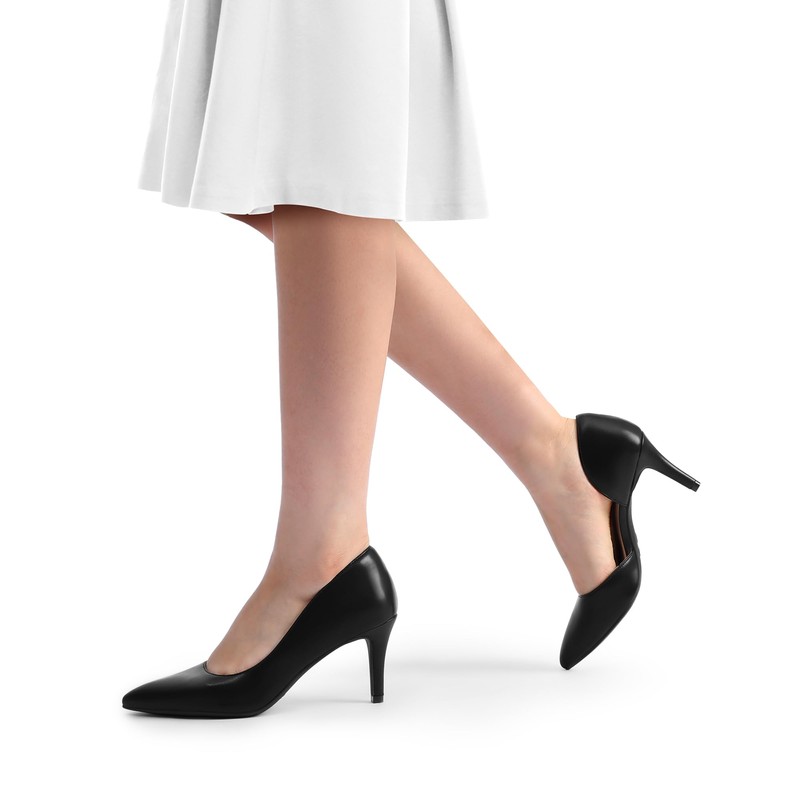 Women's Closed Toe Pumps, Black (black polyurethane)
