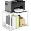 MARTY Printer Stand with Storage for Desk, White Desktop Printer