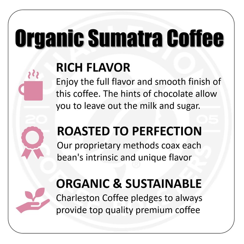 Charleston Coffee Roasters | Specialty Organic Whole Bean Bag |