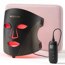 Máscara Facial de Terapia de Luz Roja y Azul para Acné y Arrugas, Máscara LED Facial con 432 LEDs y Cobertura Completa, 3 Modos de Luz para Cuidado Facial Antiedad, Regalo para Mujer