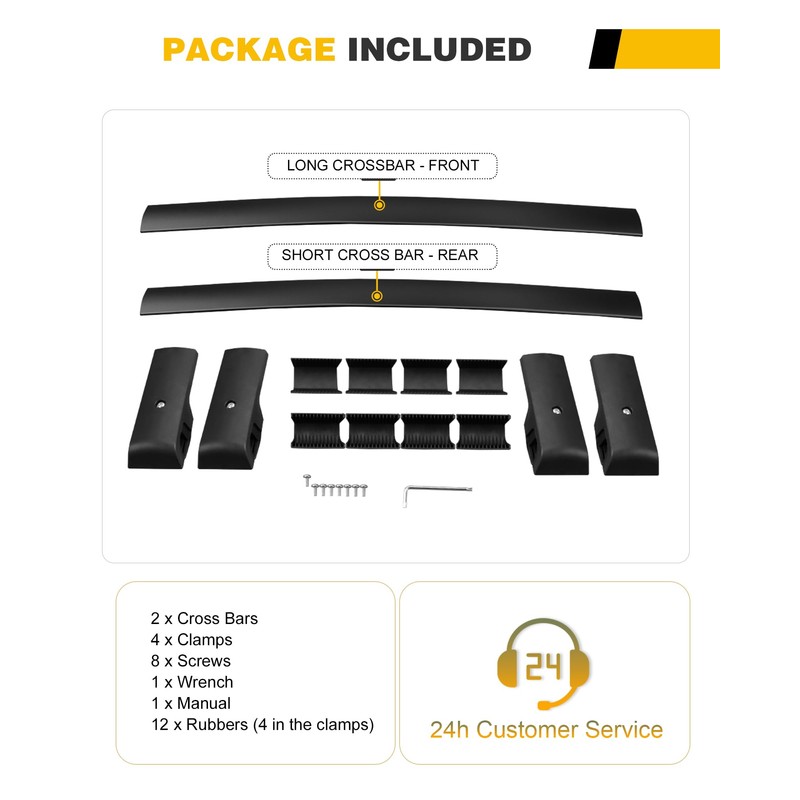 EZREXPM Cross Bars Roof Rack Fit for GMC Terrain 2018