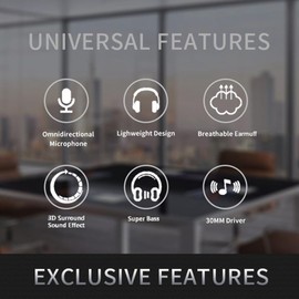 Aswalling USB Computer Headset Business Operator Special Headset Wired Headset in-Line Control Headset with Typec Adapter, Easy to Use Fine Workmanship