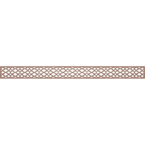 Ekena Millwork MLDA04X46SMRWA Somerset Fretwork Pierced Moulding, 4"H, Walnut