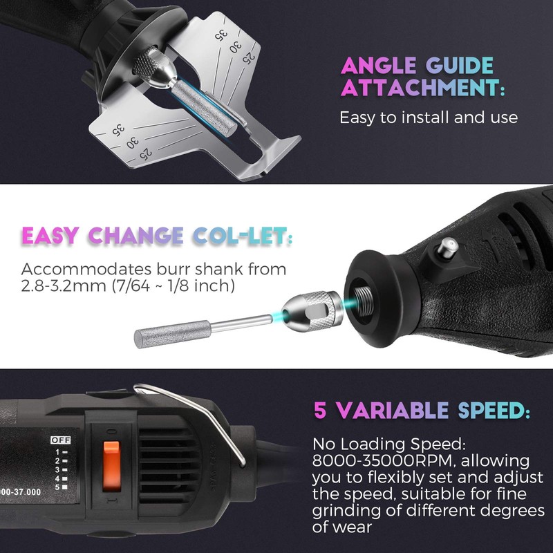 Electric Chainsaw Sharpener Kit 180W Power Chain Saw Sharpen Tool