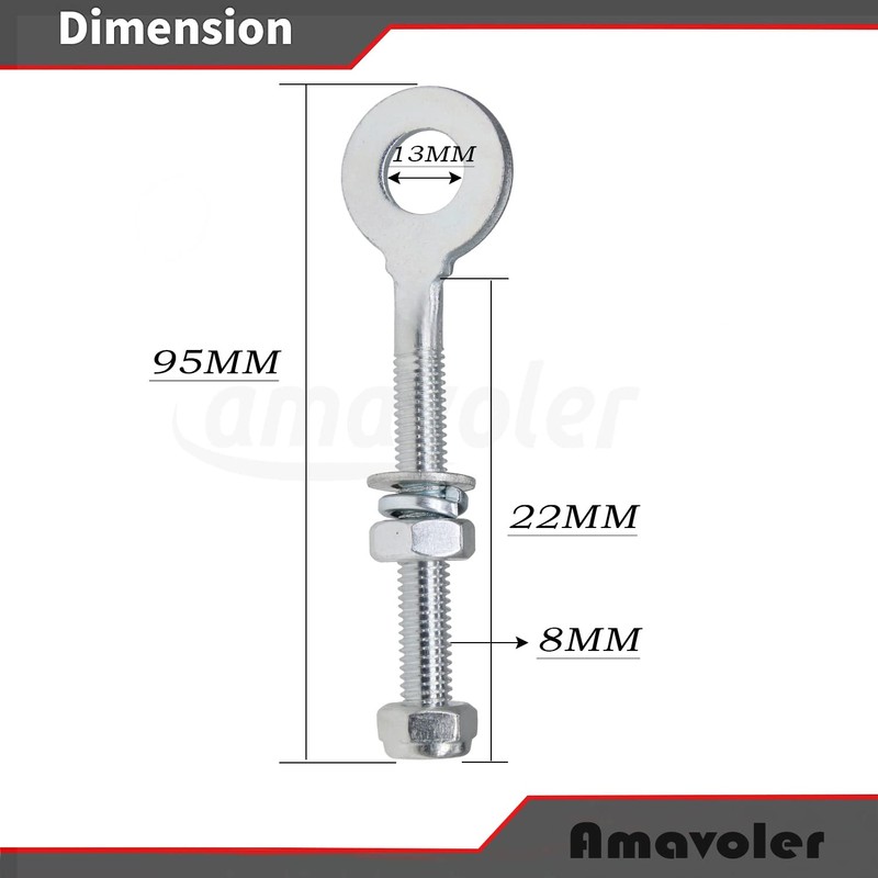amavoler Chain Tensioner Adjuster 13mm for 125cc 150cc 175cc 200cc