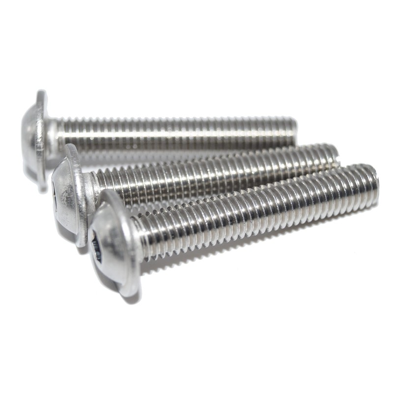 Round-Head Screws with Hexagonal Socket with Flange M10 x 20