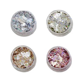 MAEXUS Nail Parts, Glitter 4 Colors Container, Sequins, Glitter Nail Flash, Accessories, Jewelry Parts, Nail Art, Nail Decoration, Face Hair Ornament