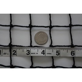 Goodwin Netting 30' X 6' Black Square Nylon Lacrosse Hard Impact Netting 1 1/2" #30 Hockey Net