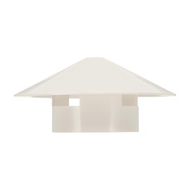 PATIKIL 3" Schornsteinkappe, Dachentlüftungskappe Regenabdeckung PVC Runde Schornsteinkappe Pilzförmige Luftentlüftungskappe für Kaminabzug Außenofenrohr, Weiß