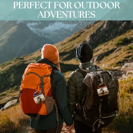 PureRejuva PureRejuva 10 Year Anniversary Tin Gifts for Him C Tin Anniversary for Husband - 8oz Aluminum Mug with Carabiner Handle C 10th Anniversary for Couple (Red)