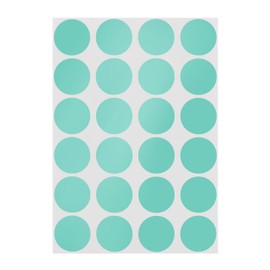 ChromaLabel 0.75 Inch Round Label Permanent Color Code Dot Stickers, 1008 Pack, 24 Labels per Sheet, Aqua