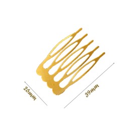 Brateuanoii 50 Pieces Hair Side Comb, Metal Bridal Wedding Comb, Hair Clip Combs, for Women Girls Hair Decorative Hair Accessories Jewellery Making DIY (Gold + White K)