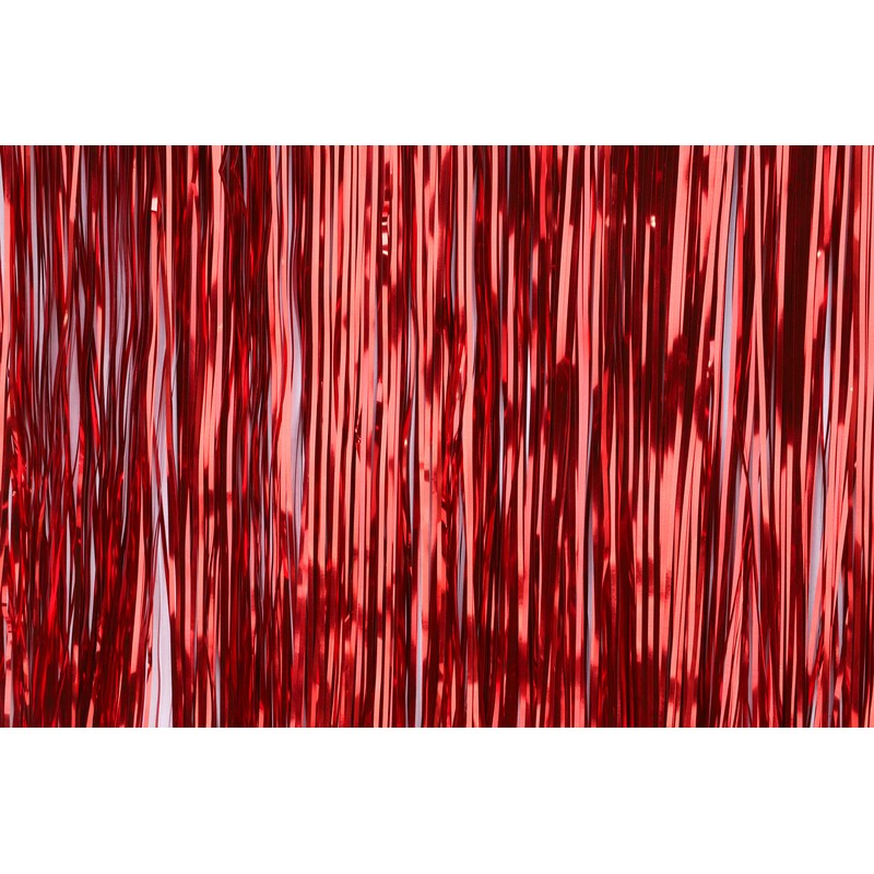 Shiny tinsel Christmas tree decoration.