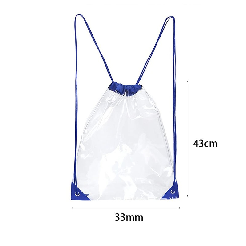 PVC Drawstring Backpack Waterproof Foldable Transparent Drawstring Backpack Sports Drawstring