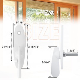 Aluminum Tribeca Style Gliding Door Thumb Latch for Andersen Sliding Door Lock Replacement, Screws Included, #2573609, White