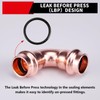 ROGVOC Copper Press Fitting 90 Degree Elbow Fittings, 10-Pcs 1/2