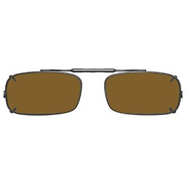 Shade Control Visionaries Polarized Clip on Sunglasses - True Rec - Black Frame - 52 x 29 Eye