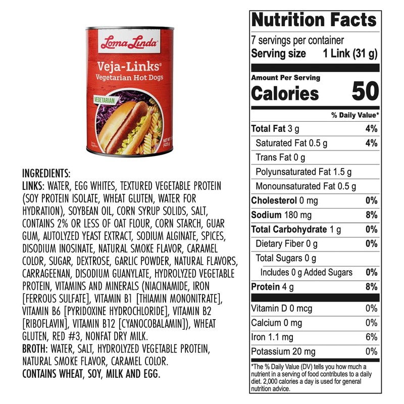 Loma Linda - Plant-Based - Veja-Links,15 Ounce (Pack of 12)
