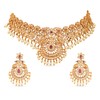 TARINIKA Antique Gold Plated Tania Choker Set with Peacock Design