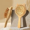 Kid-Friendly Portable Cartoon Cat-Shaped Bamboo Massage Hair Brush Bamboo Mini Airbag Comb- 10ea