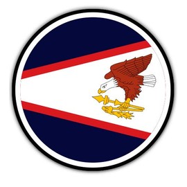 GT Graphics American Samoa Flag - 8" Vinyl Sticker - for Car Laptop I-Pad - Waterproof Decal
