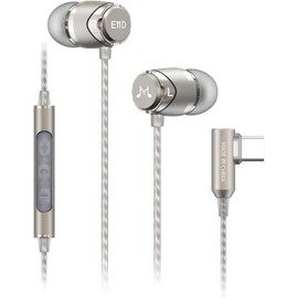 Soundmagic E11D In-Ear Isolating USB-C Earphones with Integrated DAC, Hi-Res Audio, Noise-Isolating Earbuds, Enhanced Bass & Treble, Lightweight Aluminum Build, for USB-C Devices - Gunmetal