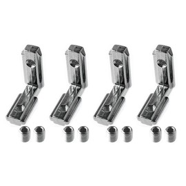 CNCMANS 4 x T Slot T-Nut Inner Bracket with Screws Aluminium Profile 90°L Shape Zinc Alloy Profile EU-3030, 90° Inner Corner Connector for Aluminium Extrusion Profile EU Series