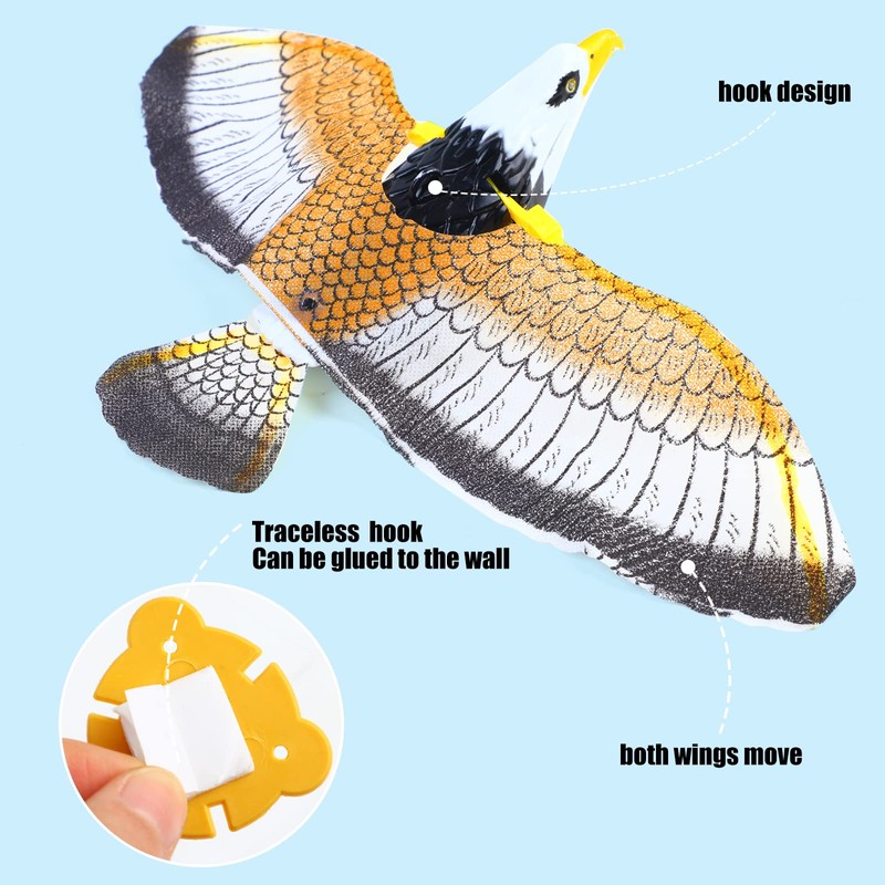 LOMIMOS Flying Bird Cat Toy, Interactive Hanging Spinning Simulation Bird