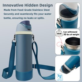 Juego de botas de silicona para bonita botella de agua de 32 onzas, incluye manga antideslizante, correa para el hombro y correa de asa, accesorios perfectos, se adapta a vaso, sorbo última
