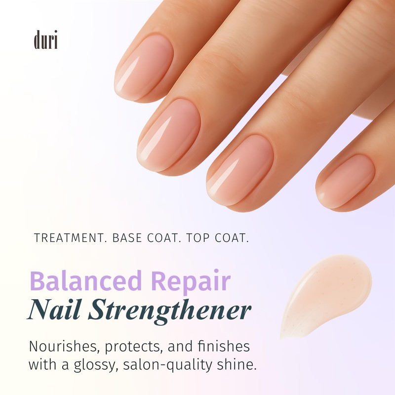 Duri Rejuvacote 2 Nail Growth Base and Top Coat, Balanced