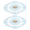 uxcell 2Pack Retro Lace Placemat 12x16-in Oval Embroidered Table Place