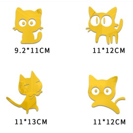 MACGIKMIRO 18Pcs Circle Acrylic Wall Stickers Removable Adhesive Wall Mirror Decor for DIY Living Room Home Background (Gold)