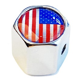 Anti Theft Tire Valve Stem Caps for Cars Trucks Motorcycles SUVs and Bikes | Tire Valve Caps | Tire Caps | Tapones para Llantas de Carro (USA Chrome)