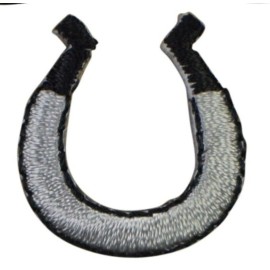 Unbranded Small Silver Western Horseshoe iron on 7/8" x 1"