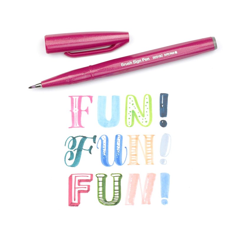 Pentel SES15C Brush Pen Set 4-Piece