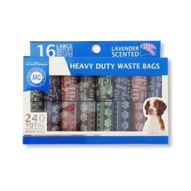 AKC Dog Poop Bags - Leak Proof Pet Waste Bags - 16 Refill Rolls - Lavender Scent - 240 Count (Assorted)