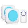 Wireless Doorbell with 1 Remote Button and 2 Plugin Receivers