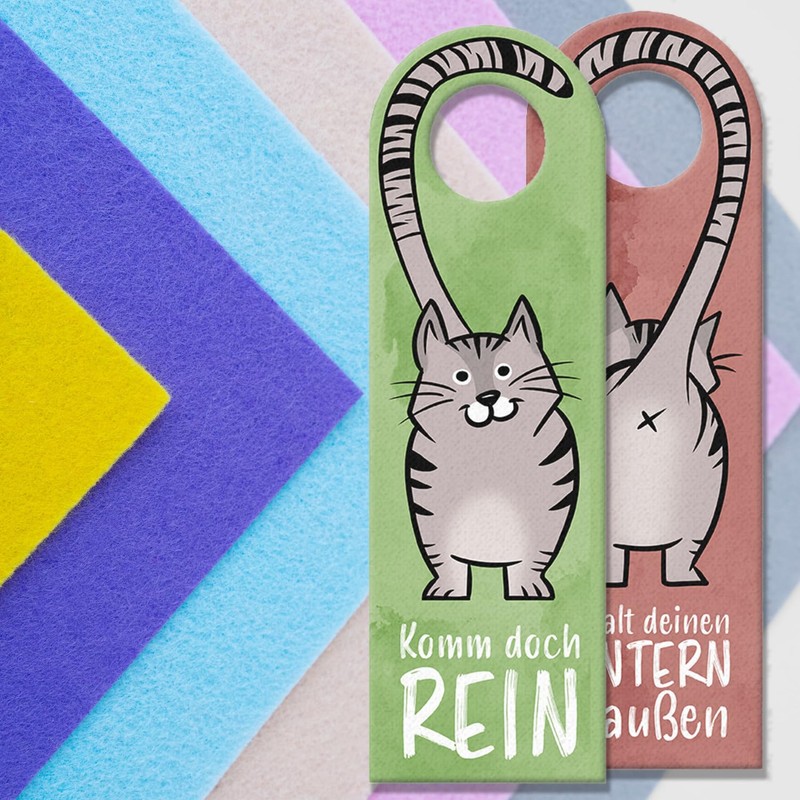 “Komm doch rein” or “Behalt deinen Hintern draußen” Door Hanger